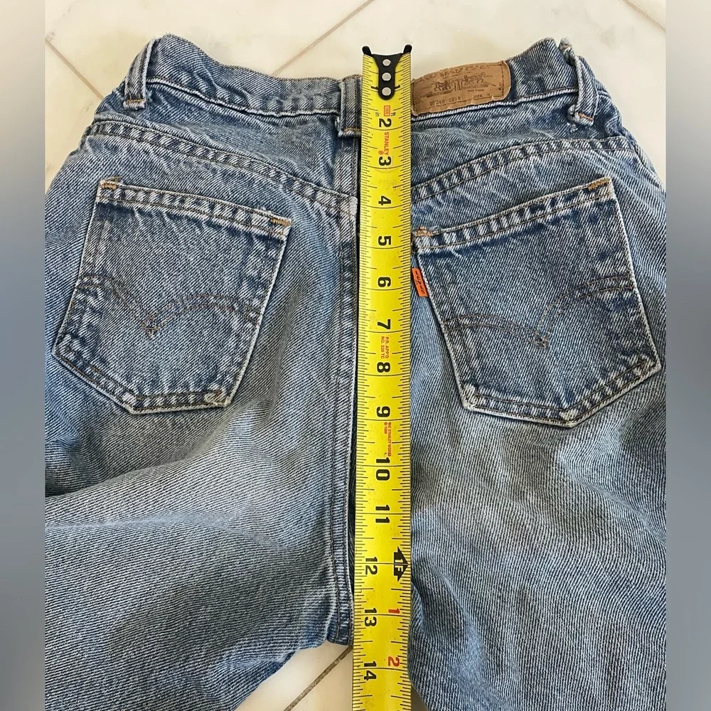 Vintage Levi’s orange tag denim jeans size 9 (waist 25) medium wash EUC - Picture 6 of 11